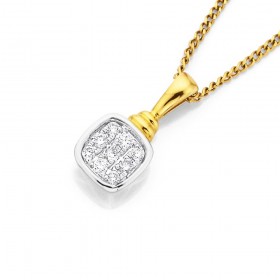 9ct-Gold-Diamond-Set-Pendant on sale