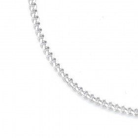60cm+Bevelled+Diamond+Cut+Curb+Chain+in+Sterling+Silver