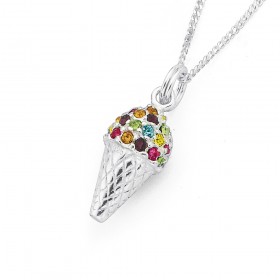 Crystal+Ice-Cream+in+Sterling+Silver