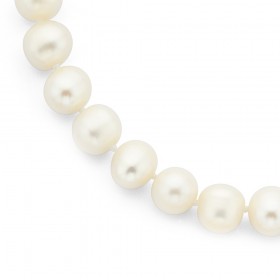Sterling+Silver+45cm+Freshwater+Pearl+Necklace