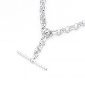 Sterling-Silver-50cm-Belcher-Chain-with-T-Bar-Fob on sale