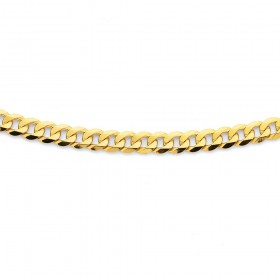 9ct-45cm-Bevelled-Cuban-Link-Chain on sale