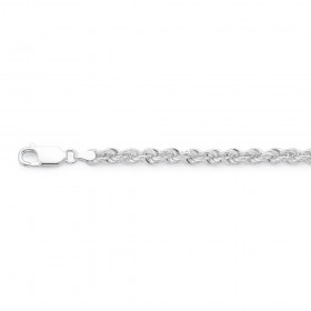 Sterling+Silver+19cm+Rope+Bracelet