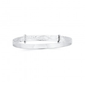 Sterling-Silver-Adult-Engraved-Expanding-Bangle on sale