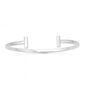 Sterling+Silver+T+End+Bangle