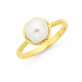 9ct-Gold-Pearl-Ring on sale