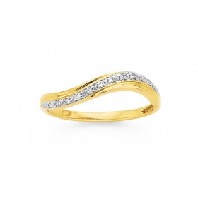 9ct-Swirl-Diamond-Ring on sale