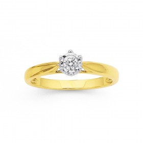 Diamond+Solitaire+Ring+in+9ct+Yellow+Gold