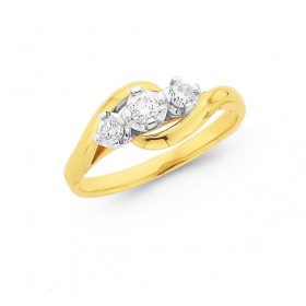 18ct-Gold-Crossover-Diamond-Ring on sale