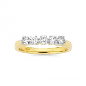 9ct-Gold-Diamond-Ring-TDW50ct on sale