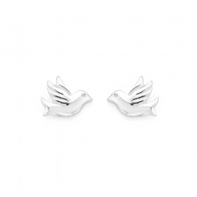 Flying+Dove+Studs+in+Sterling+Silver