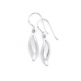 Leaf-Earrings-in-Sterling-Silver on sale