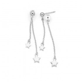 Sterling-Silver-Drop-Earrings-Featuring-Stars on sale