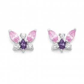 Cubic-Zirconia-Butterfly-Studs-in-Sterling-Silver on sale