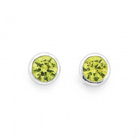 Green-Cubic-Zirconia-Studs-in-Sterling-Silver on sale