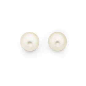 Sterling-Silver-Freshwater-7-75mm-Pearl-Studs on sale