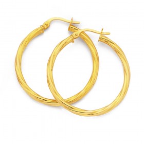 25mm-Twist-Hoop-Earrings-in-9ct-Yellow-Gold on sale