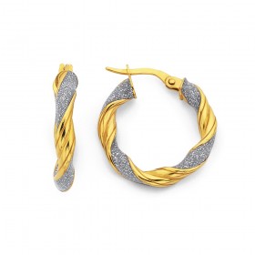 9ct-Two-Tone-Hoops-15mm on sale