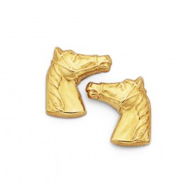 Horse+Studs+in+9ct+Yellow+Gold