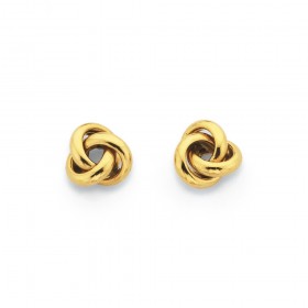 Knot-Studs-in-9ct-Yellow-Gold on sale