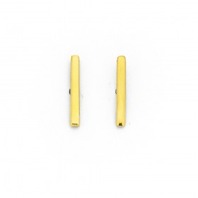 Bar+Studs+in+9ct+Yellow+Gold