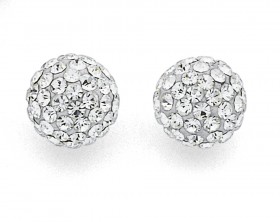 Sterling+Silver+8mm+Crystal+Studs