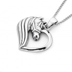 Sterling-Silver-Horse-in-Heart-Pendant on sale
