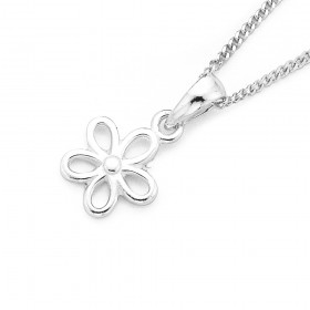 Flower-Pendant-in-Sterling-Silver on sale