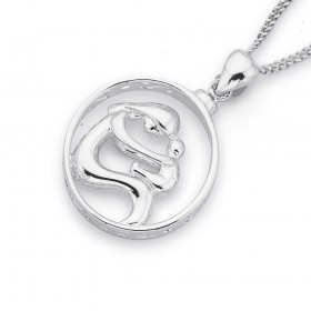 Mother-and-Child-Pendant-in-Sterling-Silver on sale