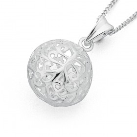 Filigree-Ball-Pendant-in-Sterling-Silver on sale