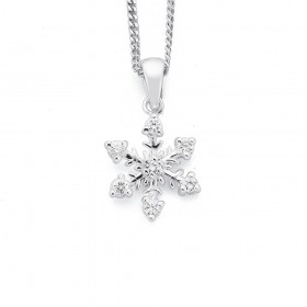 Cubic+Zirconia+Snowflake+Pendant+in+Sterling+Silver