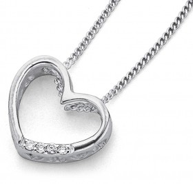 Cubic-Zirconia-Heart-Pendant-in-Sterling-Silver on sale