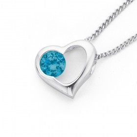 Blue-Cubic-Zirconia-Heart-Pendant-in-Sterling-Silver on sale