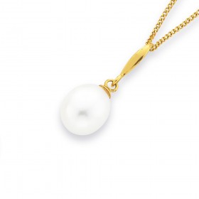 Freshwater-Pearl-Pendant-in-9ct-Yellow-Gold on sale