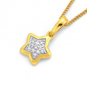 9ct-Diamond-Set-Star-Pendant on sale