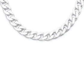 55cm+Curb+Chain+in+Sterling+Silver