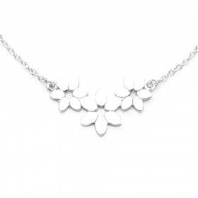Flower-Necklace-in-Sterling-Silver on sale