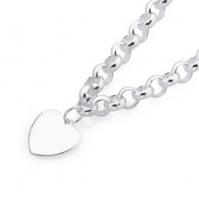 Sterling-Silver-45cm-Belcher-Bolt-Ring-with-15mm-Heart on sale