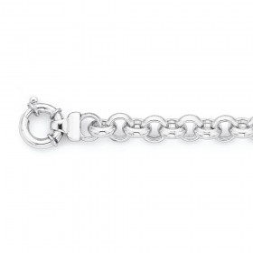 Sterling-Silver-205cm-Belcher-Bracelet-with-Bolt-Ring on sale