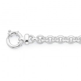 Sterling-Silver-19cm-Round-Link-Bracelet on sale