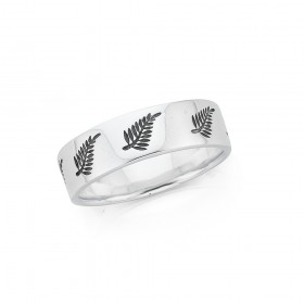 NZ+Fern+Ring+in+Sterling+Silver