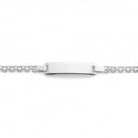 18cm-Mesh-Chain-ID-Bracelet-in-Sterling-Silver on sale