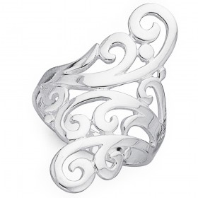Sterling-Silver-Scroll-Ring on sale
