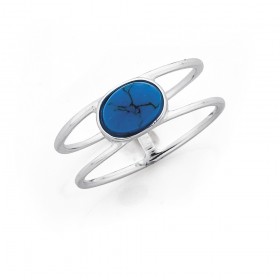 Sterling+Silver+Blue+Howlite+Ring