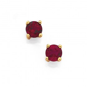 9ct-Created-Ruby-Studs on sale