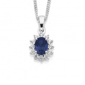 Blue-Cubic-Zirconia-Pendant-in-Sterling-Silver on sale