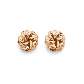9ct+Rose+Gold+Knot+Studs