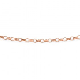 9ct+Rose+Gold+45cm+Oval+Belcher+Chain