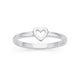 Sterling-Silver-Heart-Ring on sale