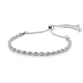 Sterling+Silver+Rope+Twist+Adjustable+Bracelet